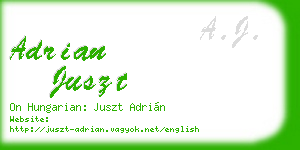 adrian juszt business card